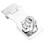 4Pcs Durable Silver Keyed Hasp Locks for Cabinet Wine Door Security 3