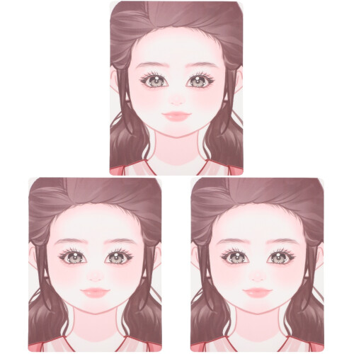 3 Pack Multi Color Face Painting Boards Plastic Makeup Practice Tools 2