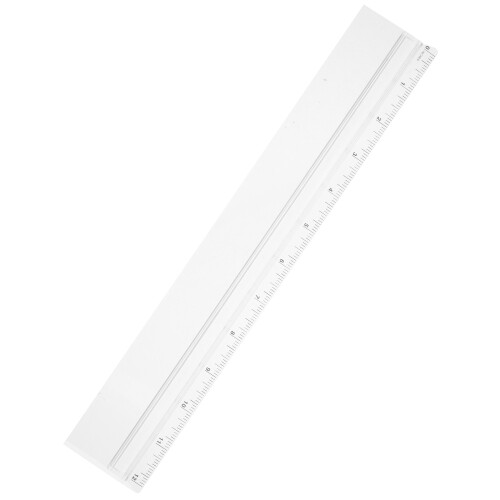 4Pcs Plastic Straight Ruler with Magnifying Bar for Student Stationery