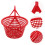 10Pcs Red Plastic Basket for Fruits Picking with Ergonomic Handle 9