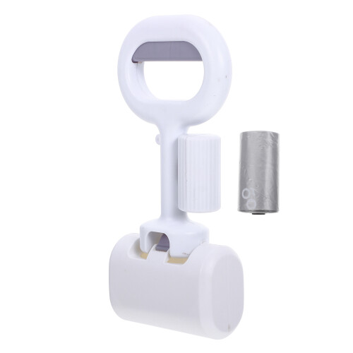 3Sets Practical Pet Poop Scooper Tool White with Easy Grip Design