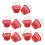 10Pcs Red Plastic Basket for Fruits Picking with Ergonomic Handle 1