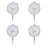 4Pcs Mechanical Dial Indicator Silver Stainless Steel Precision Gauge 5