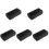 5Pcs Sturdy Plastic Portable Black Cigar Storage Box 3