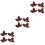 12Pcs Red Simulation Fish Spawning Leaves Plastic Aquarium Landscape 6