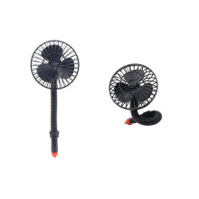 2St Stille Portabele Auto Fan 360 Roterend Milieuvriendelijk Zwart