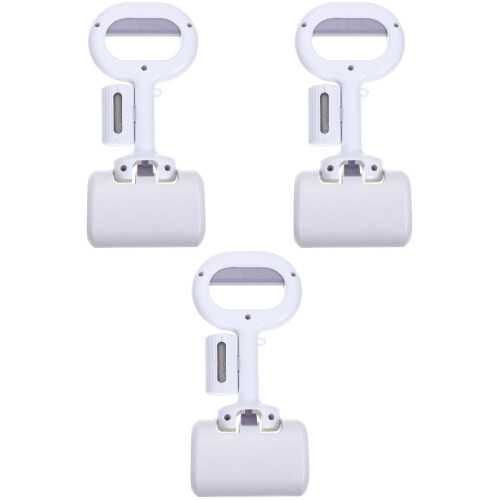 3Sets Practical Pet Poop Scooper Tool White with Easy Grip Design 2