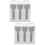 2Pcs Three-Compartment Acrylic Utensil Organizer White Spoon Dispenser 8