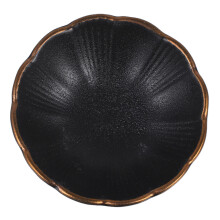 3Pièces Assiettes En Céramique Noires Plateaux À Sauce Salade