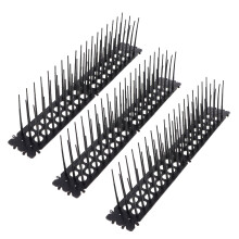 6Pcs Black Plastic Anti Spike Strips for Outdoor Fence Bird Deterrent