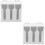 2Pcs Three-Compartment Acrylic Utensil Organizer White Spoon Dispenser 7