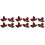 12Pcs Red Simulation Fish Spawning Leaves Plastic Aquarium Landscape 5