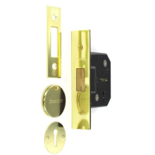 Securit - 3 Lever Deadlock - 75mm Brass Plated