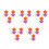 60Pcs Convenient Foldable Cotton Fabric Squares for DIY Embroidery 8