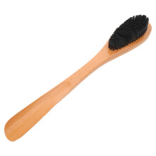 Chocolate Wooden Clothes and Shoe Brush with Comfortable Grip