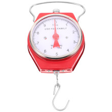 3Pcs Durable Red Handheld Luggage Scales with Hook for Travel and Home