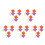 60Pcs Convenient Foldable Cotton Fabric Squares for DIY Embroidery 7
