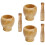 3Sets Wooden Grinding Tools Yellow Solid Wood Pestle for Spices 6