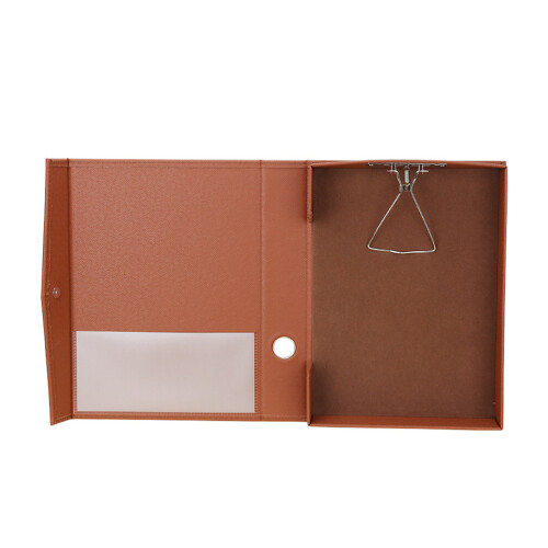 3Pcs Brown PU File Clipboards Lightweight A4 Paper Holders for Work