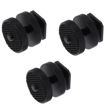 6St Cold Shoe Flash Adapter Zwart Met Tripod Schroef Voor Dslr Rig