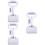 3Sets Practical Pet Poop Scooper Tool White with Easy Grip Design 6