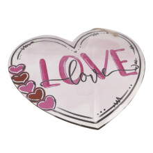 3St Valentijnshart Hanging Bord Roze Love Muurdecor