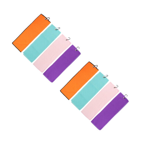 8Pcs Durable Polyester Golfing Towels Absorbent Portable Balls Towels 2