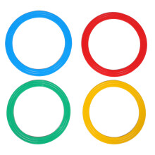 4Pièces Anneaux De Jonglerie Plastique Colorés Pour Jeux Et