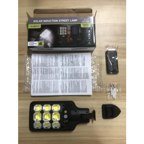 Super Bright 23x9.5cm Solar PIR Motion Sensor Light IP65 Waterproof Black 1