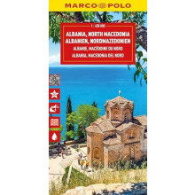 Albania and North Macedonia Marco Polo Map by Marco Polo Other Book