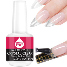 EXCUSE ME Soak Off LED/UV Sterke Builder Gel Kristalhelder voor Nagelverlenging en Versterking van Natuurlijke Nagels 0.5 oz