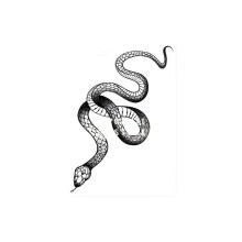 3 Bladen Yeahgoshopping Realistisch Grootformaat Zwarte Slang Waterdichte Tijdelijke Tattoo Stickers