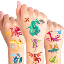 Dragon Tattoos Feestartikelen Versieringen - Magisch Draak Waterdichte Tijdelijke Stickers voor Kinderen (355 stuks)