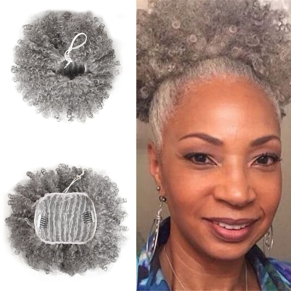Starsplus Afro Puff Kinky Curly Drawstring Ponytail Extension For Women Afro Drawstring Ponytail Kinky Curly Ponytail Drawstring Afro Puffs Synthetic Curly Pony