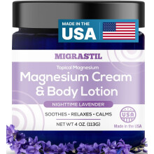 Migrastil Nachtlavendel Magnesiummousse & Ongreasy Lichaamslotion. Extra Sterk 250mg Magnesium