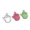 6PCS Funny Middle Finger Suction Cup Decal Multicolor for Phone Tablet 11