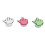 6PCS Funny Middle Finger Suction Cup Decal Multicolor for Phone Tablet 7