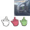 6PCS Funny Middle Finger Suction Cup Decal Multicolor for Phone Tablet 15