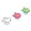 6PCS Funny Middle Finger Suction Cup Decal Multicolor for Phone Tablet 6