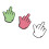 6PCS Funny Middle Finger Suction Cup Decal Multicolor for Phone Tablet 16