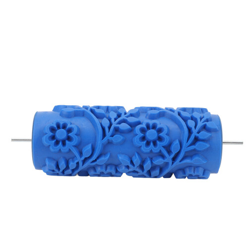 5 Inch Rubber Pattern Paint Roller Reusable Wall Art Texture Tool 1