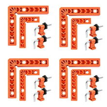90 Degree Right Angle Auxiliary Positioner 4Inch Woodworking Tool Plastic Square Square Holder, 3Inch 4Inch, 16PCS