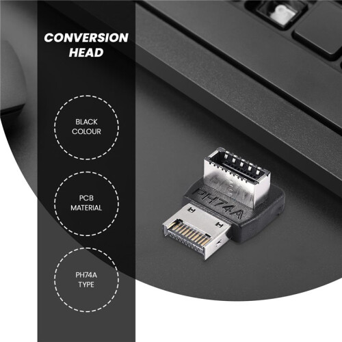 Computer Motherboard Type-E USB 3.1 Type-E Interface 90 Degree Steering Elbow Front Type-C Installed Adapter(PH74A) 2