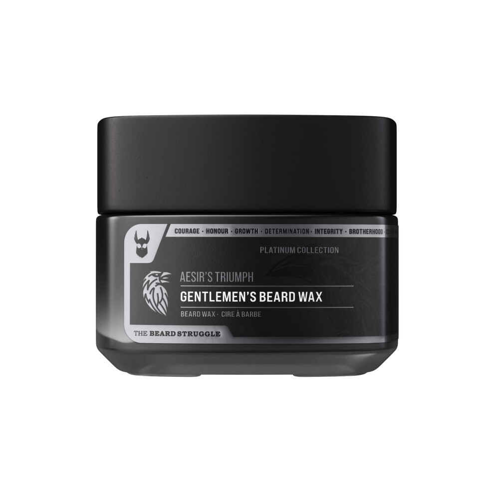 The Beard Struggle Gentlemen's Beard & Mustache Wax For Men By Beard Struggle - Viking Beard Wax Helps To Tame Style & Groom - Platinum Collection - Aesir's Triumph - Mo