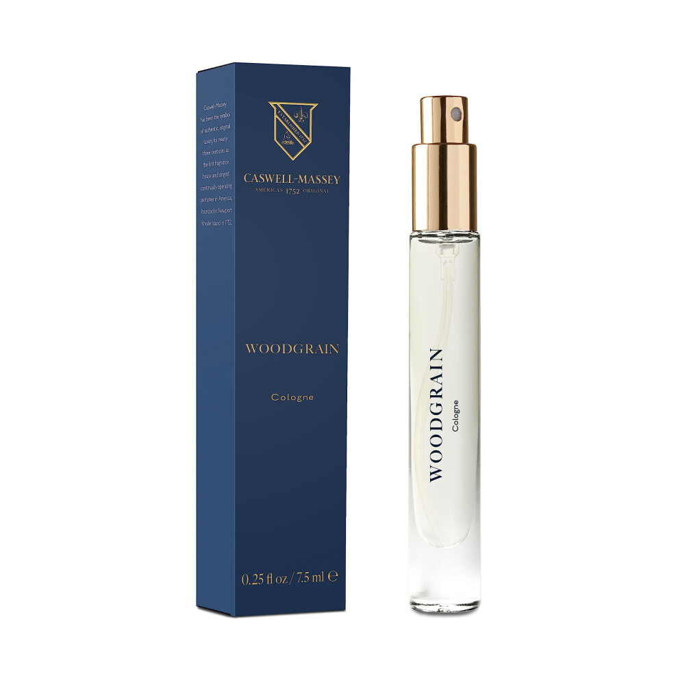 Caswell-Massey Woodgrain Sandalwood Cologne Discovery, Rich & Warm Santalum Album With Cedar And Hints Of Bergamot & Citrusy Musk, Sample Size Vial, C