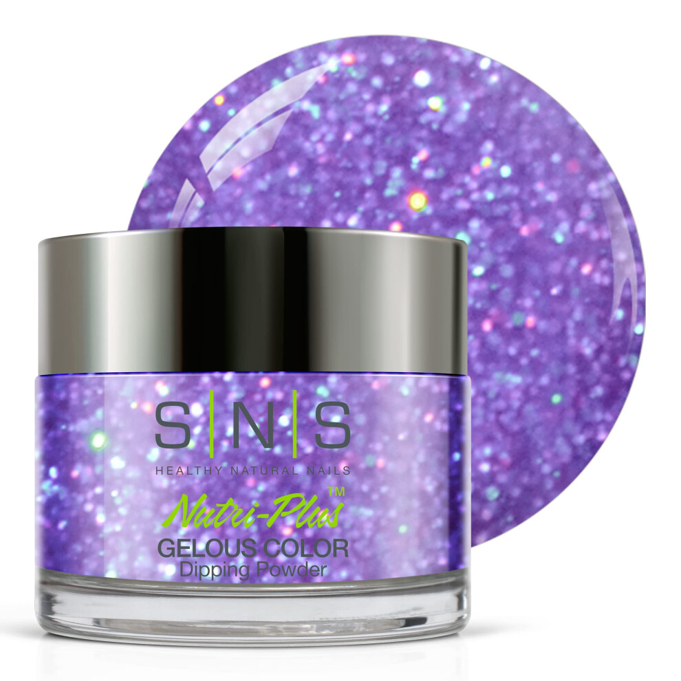 Sns Healthy Natural Purple Sns Nail Dip Powder, Gelous Color Dipping Powder - Christmas Jammies (Purple/Violet, Shimmer) - Long-Lasting Dip Nail Color Lasts Up To 14 Days - Low