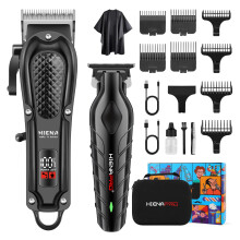 HIENA Professionele Haarkapper Set & Trimmer Kit voor Mannen, Draadloze Kappers voor Haar Snijden