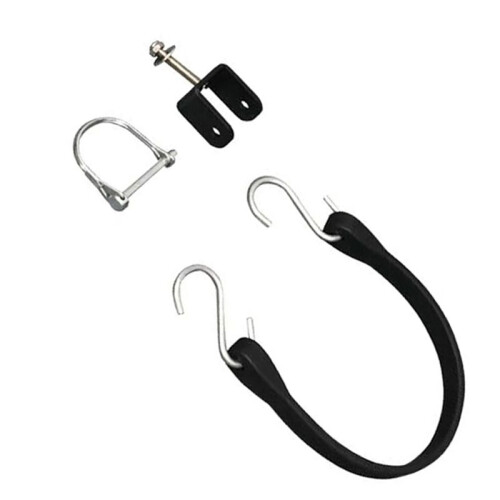 Rubber Boat Motor Bracket Fixing  Adjustable Absorber Ship Outboard Engine Fixing Bracket Hull  Protector Black 2