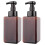 2 Pack Foaming Soap Dispenser 15Oz Refillable Foam Liquid Hand Soap Empty Plastic Pump Bottle Container - Brown 450Ml 1