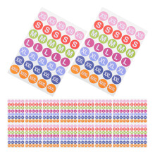 Stickers Tailles Vêtements Rondes Autocollants Réutilisables